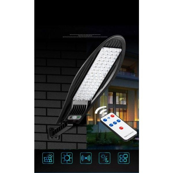 Lampă Solară LED, Cu Senzor de Mișcare și Telecomandă, 80W.