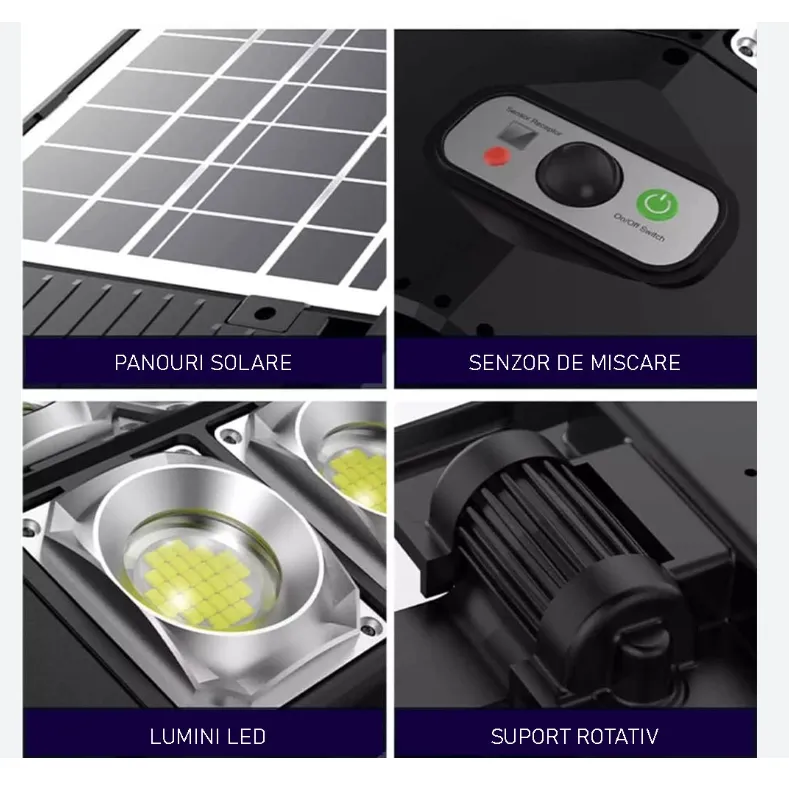 Lampa Solara Stradala cu 8 Casete