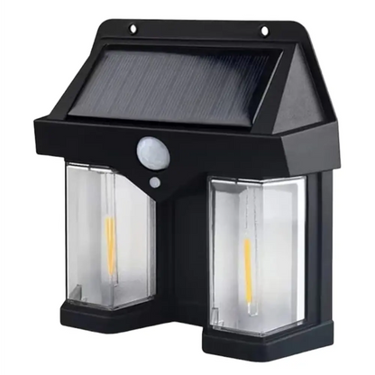 Lampă LED Solară Exterior, Cu Senzor De Mișcare, 3 Moduri, Lumină Caldă
