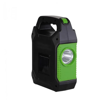Lanternă Multifuncțională cu Panou Solar, USB, 10W – Verde.