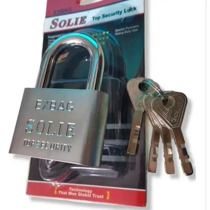 Lacat Din Inox Solie cu 3 Chei