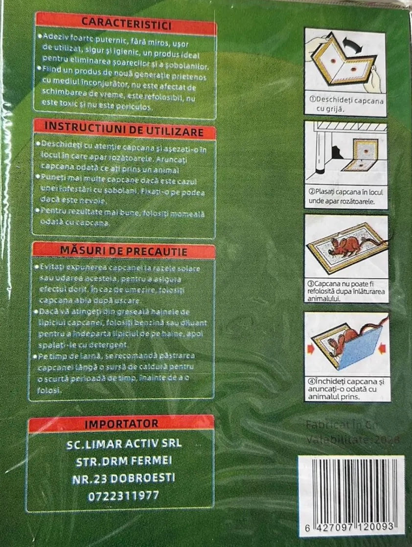 Lipici Pentru Soareci 80G,Carte Soareci Trap