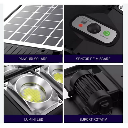 Lampa Solara Stradala cu 8 Casete