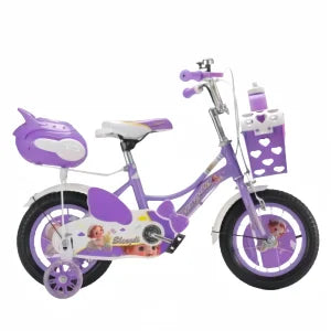 Bicicletă Copii 16 Inch, Cu Roți Ajutătoare, Coș Și Portbagaj (4-8 Ani).
