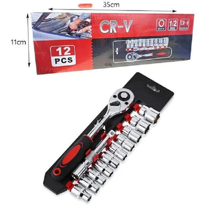 Set De Chei Tubulare Și Clichet 1\2" 12Buc