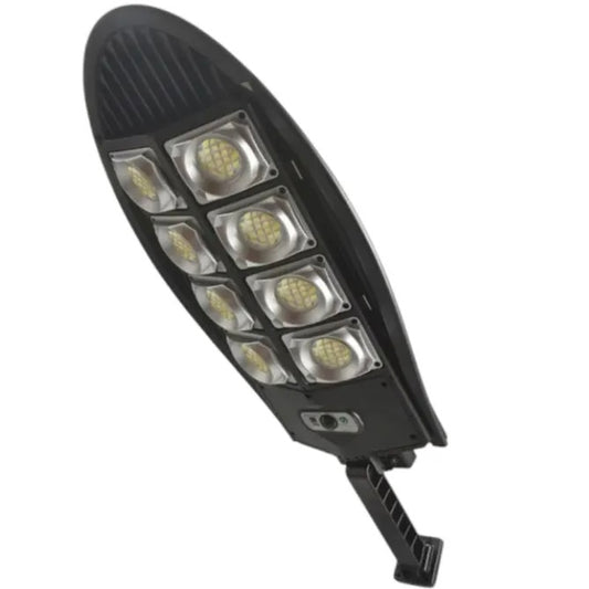 Lampa Stradala Cu Incarcare Solara, Cu Senzor de Miscare 8 LED Lense, 60W, Negru