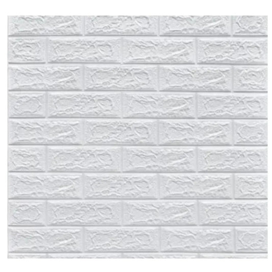Tapet Alb Caramida 3D- 70X77