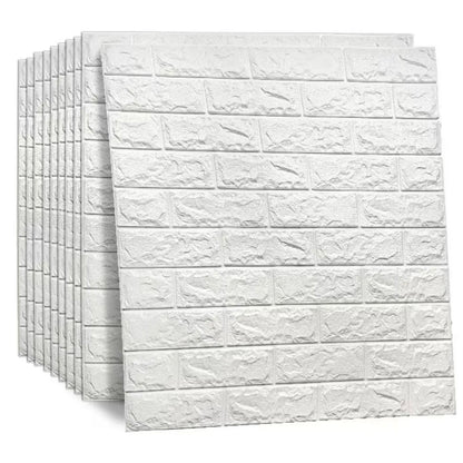 Tapet Alb Caramida 3D- 70X77