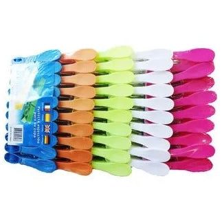 Cârlige Plastic De Rufe Multicolore 50/Set