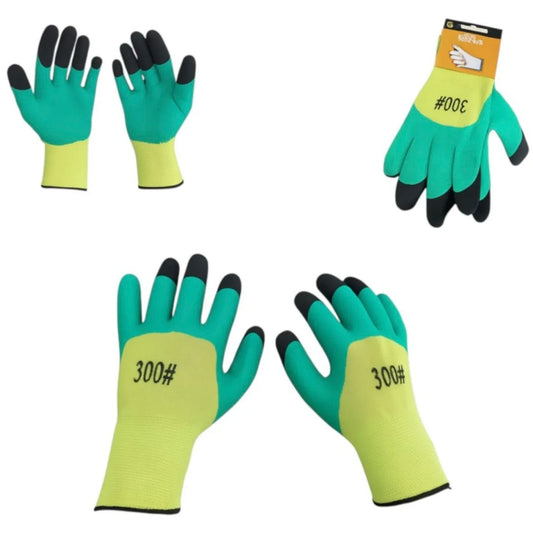 Manusi De Protectie 12/Set Cu Eticheta, Acoperite Cu Latex, Marimea 10, Verde Si Negru