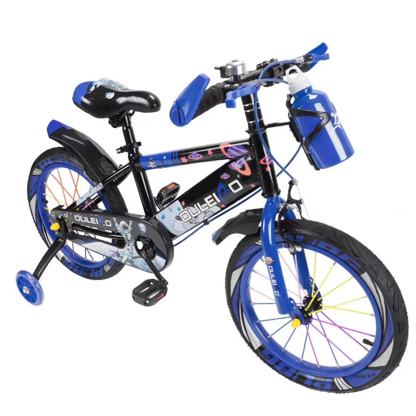 Bicicletă Copii 4–8 Ani, Cu Roți Ajutătoare Si Bidon Pentru Apă