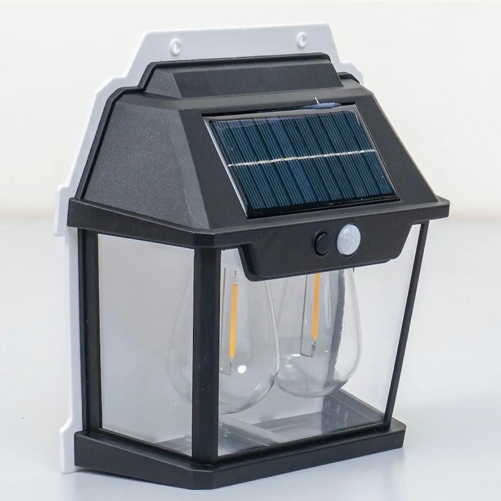 Lampa Solara de Perete-cu 2 Becuri LED, Putere 28W, Senzor de Miscare, 3 Moduri de Lumina