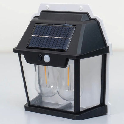 Lampa Solara de Perete-cu 2 Becuri LED, Putere 28W, Senzor de Miscare, 3 Moduri de Lumina