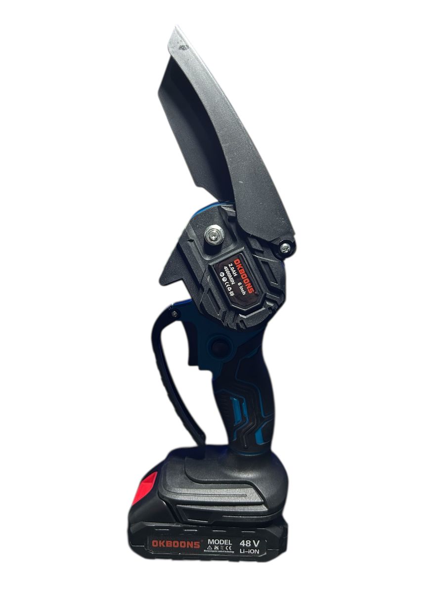 Set Foarfecă Electrică + Fierăstrău cu Lanț Portabil 48V, 2 Acumulatori Li-Ion, Cutie Transport