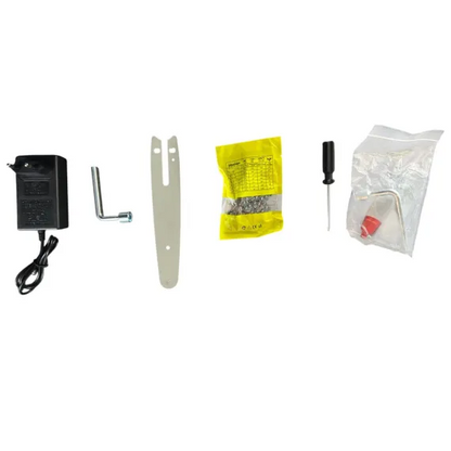 Set Foarfecă Electrică + Fierăstrău cu Lanț Portabil 48V, 2 Acumulatori Li-Ion, Cutie Transport