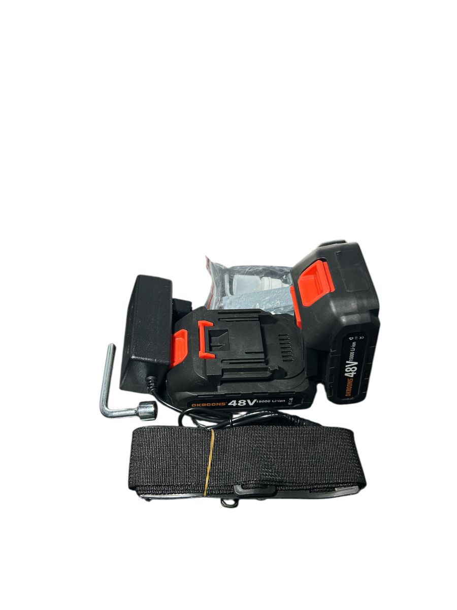 Set Foarfecă Electrică + Fierăstrău cu Braț Telescopic 48V, 2 Acumulatori Li-Ion, Tăiere Crengi și Pomii