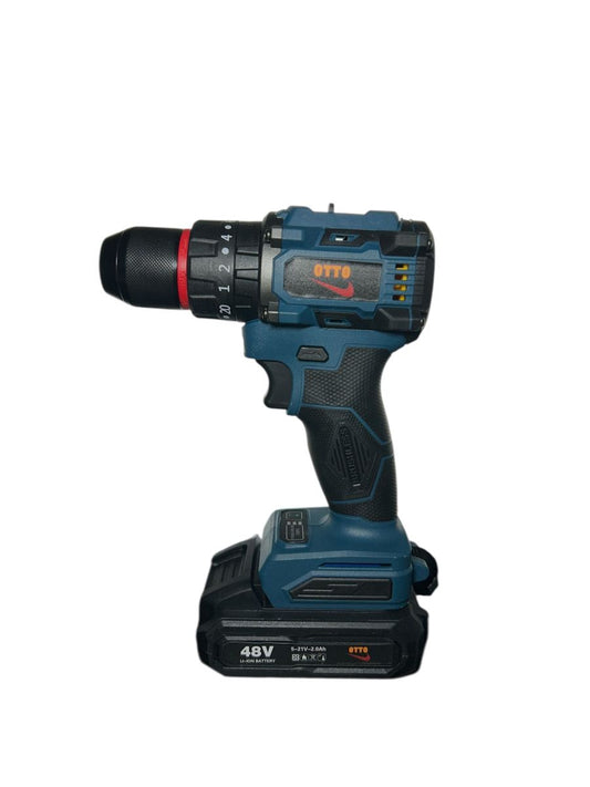 Mașină de găurit și înșurubat cu 2 acumulatoare 48V, Li-Ion + încărcător – Putere și mobilitate pentru orice proiect