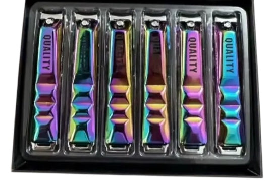Unghiere Royal-Multicolore 12/Set, Pentru Manichiura Si Pedichiura Din Otel Inoxidabil