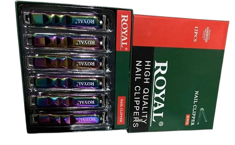 Unghiere Royal-Multicolore 12/Set, Pentru Manichiura Si Pedichiura Din Otel Inoxidabil
